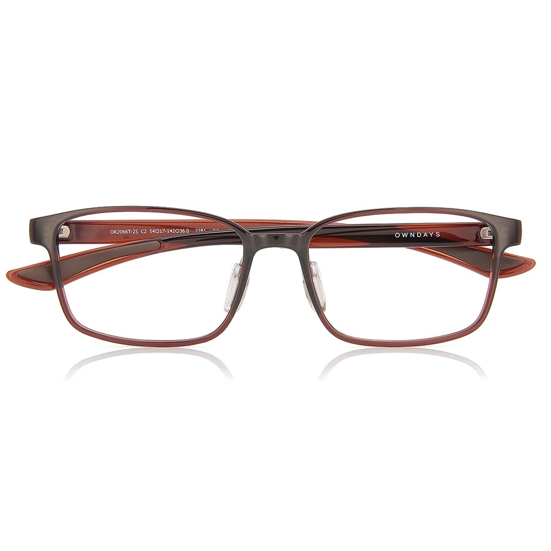 OWNDAYS | ESSENTIAL Light Brown Full Rim Rectangle right side