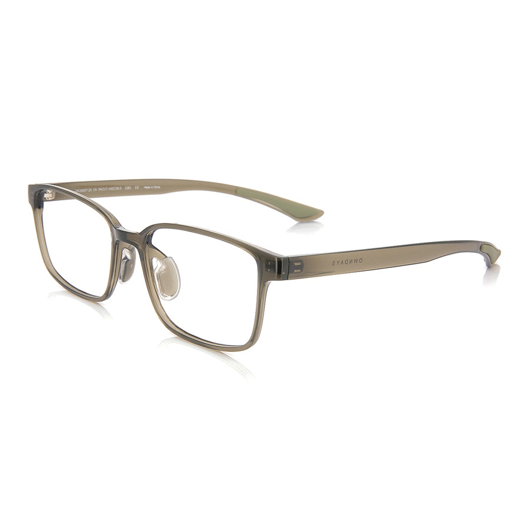 OWNDAYS | ESSENTIAL Tan Brown Full Rim Rectangle left side
