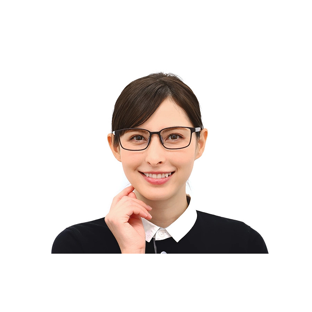 OWNDAYS | ESSENTIAL Tan Brown Full Rim Rectangle left side