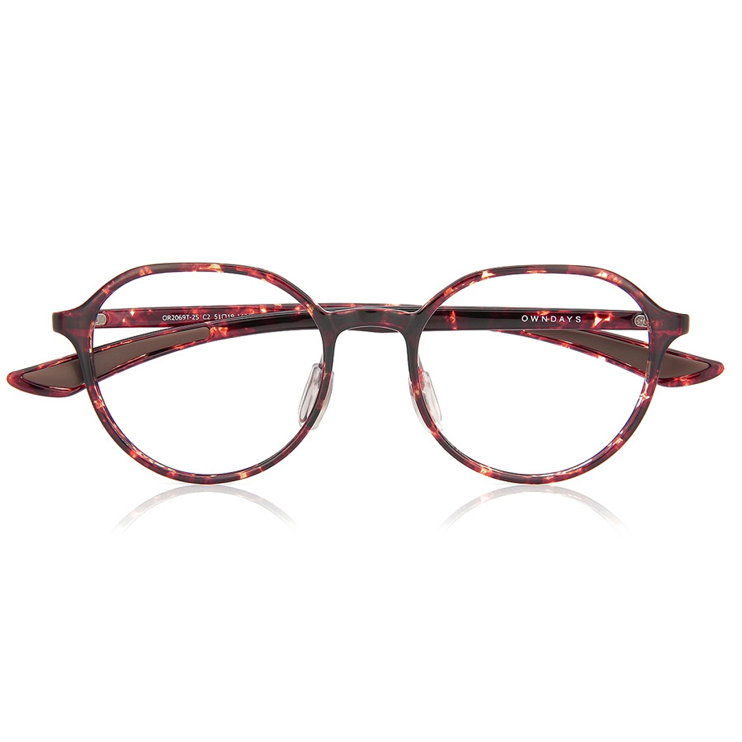 OWNDAYS | ESSENTIAL Light Brown Full Rim Boston right side