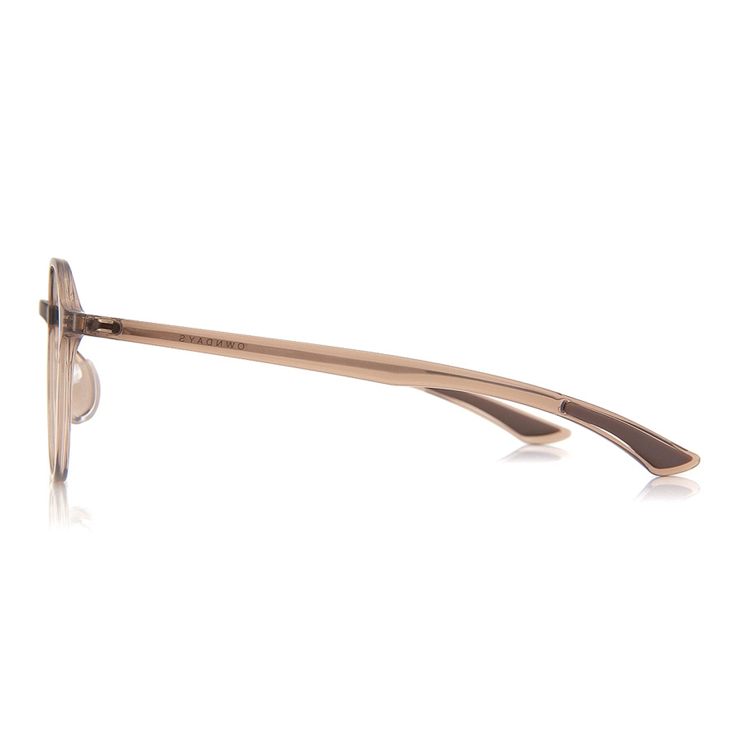 OWNDAYS | ESSENTIAL Light Brown Full Rim Boston left side