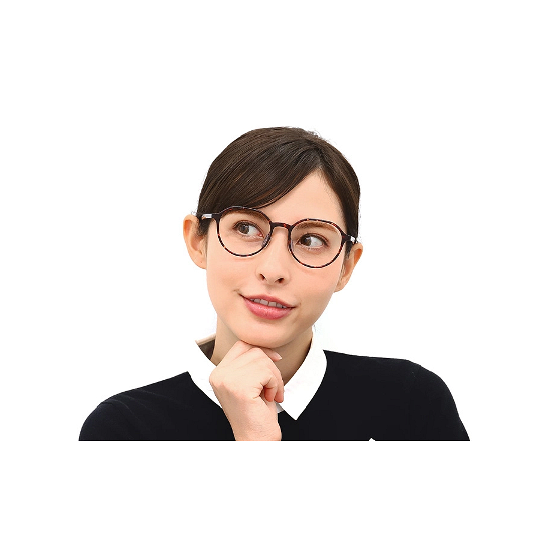 OWNDAYS | ESSENTIAL Light Brown Full Rim Boston left side