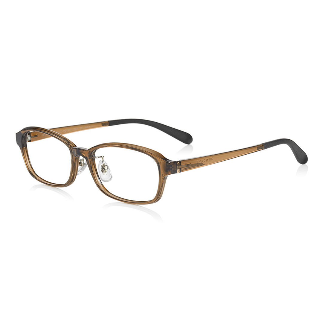 OWNDAYS | ESSENTIAL Light Brown Full Rim Rectangle left side
