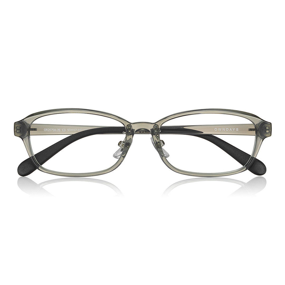 OWNDAYS | ESSENTIAL Tan Brown Full Rim Rectangle right side