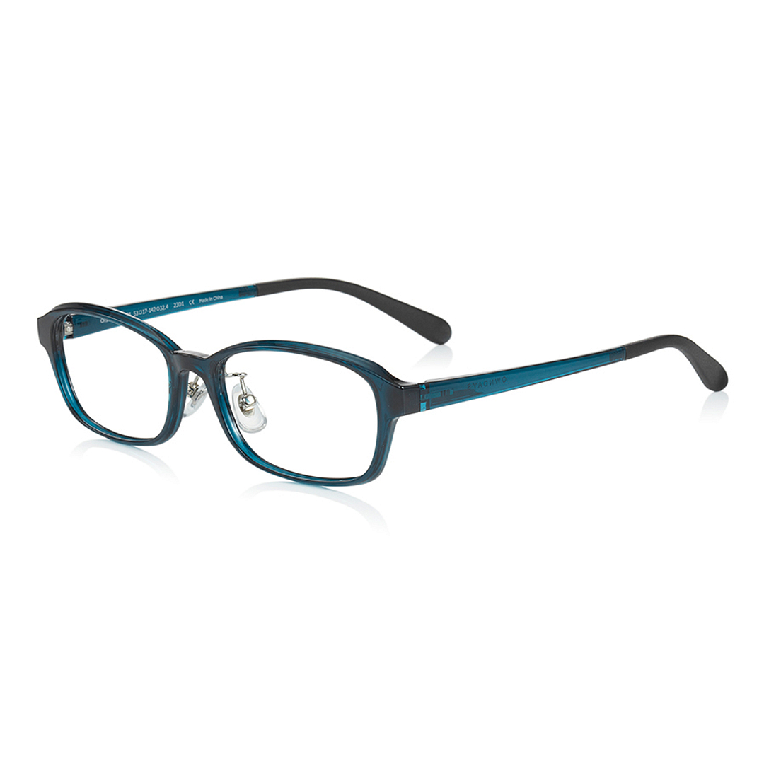 OWNDAYS | ESSENTIAL Navy Blue Full Rim Rectangle left side