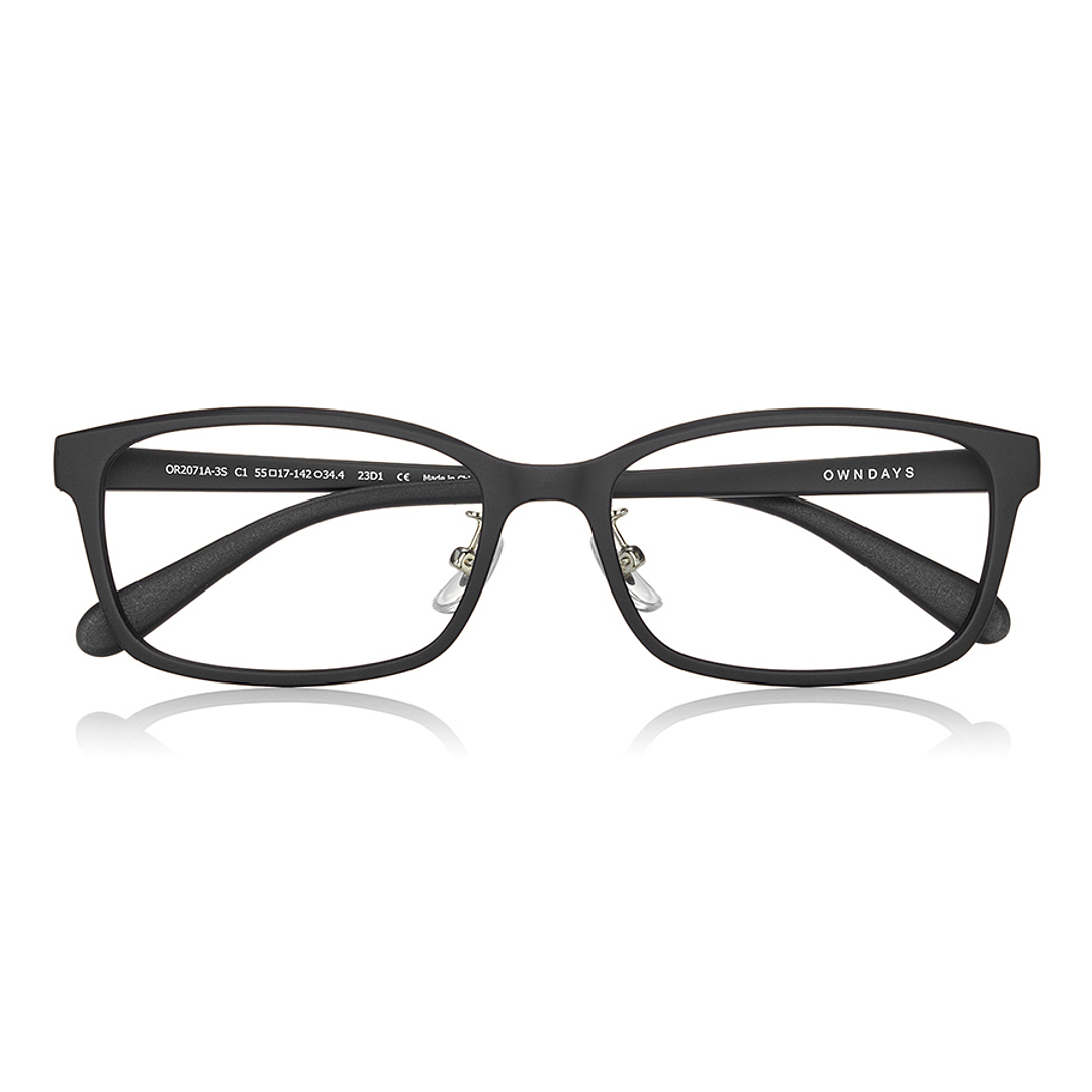 OWNDAYS | ESSENTIAL MATTE BLACK Full Rim Rectangle right side