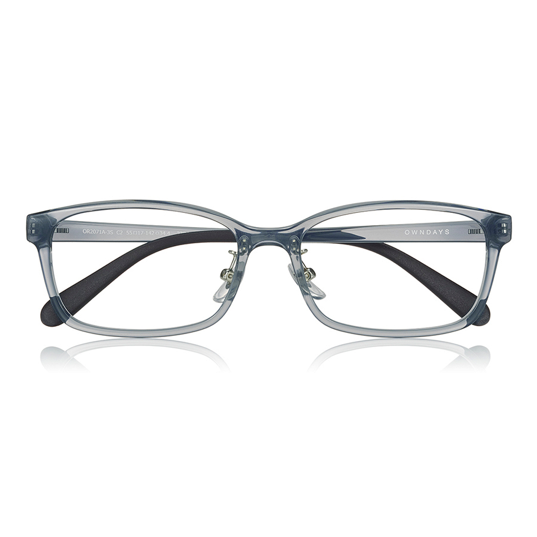 OWNDAYS | ESSENTIAL Gray Full Rim Rectangle right side