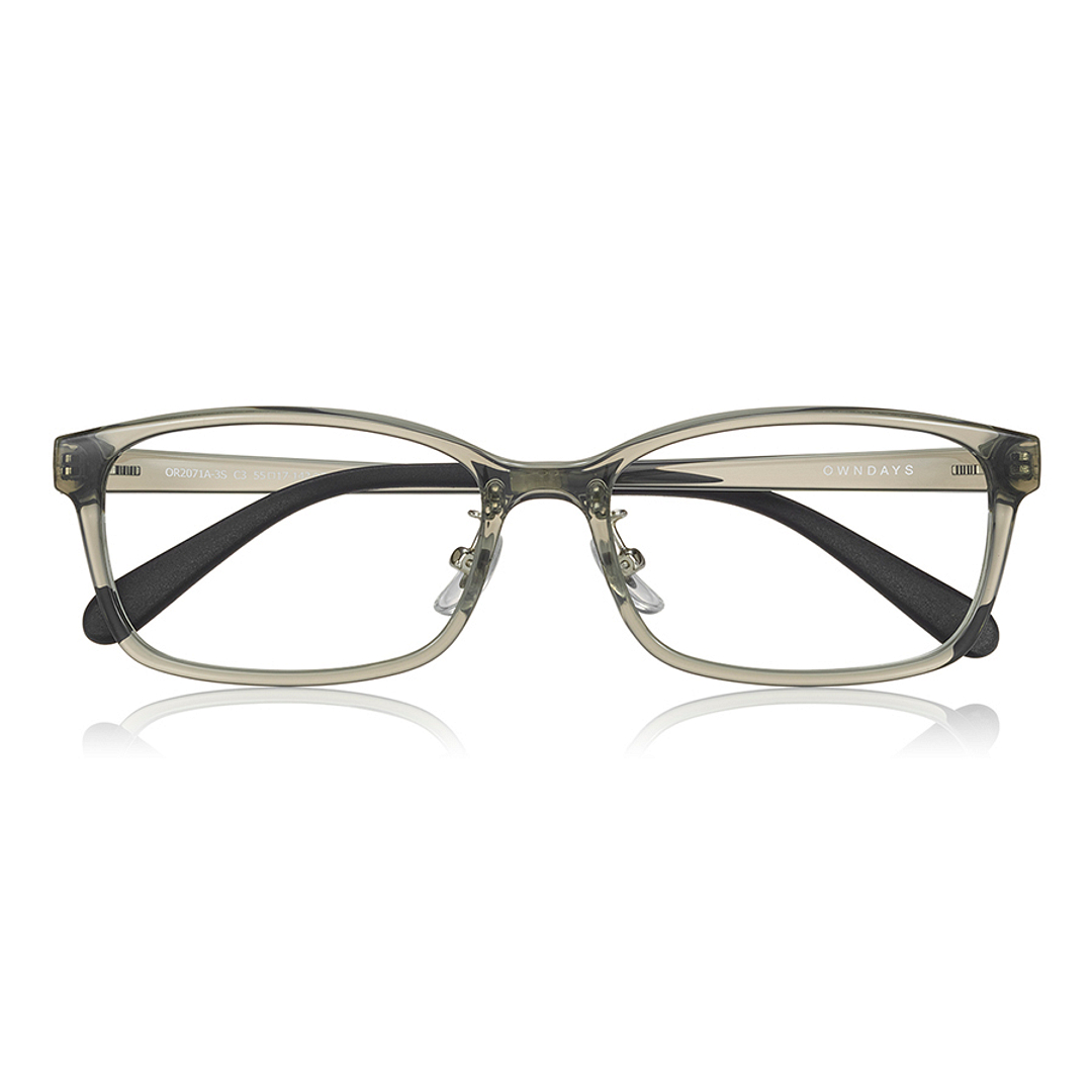 OWNDAYS | ESSENTIAL Khaki Full Rim Rectangle right side