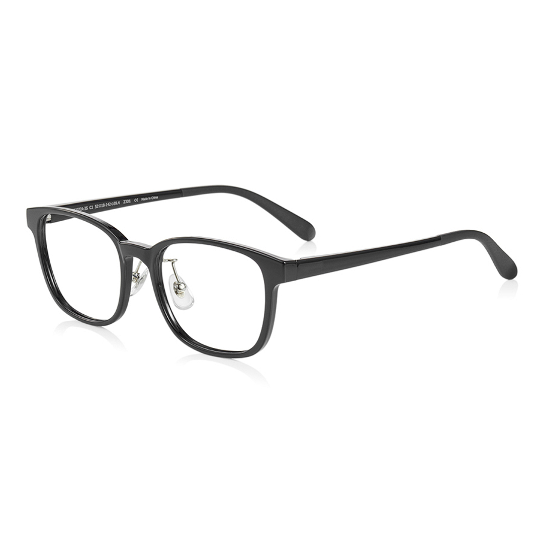 OWNDAYS | ESSENTIAL Black Full Rim Wellington left side