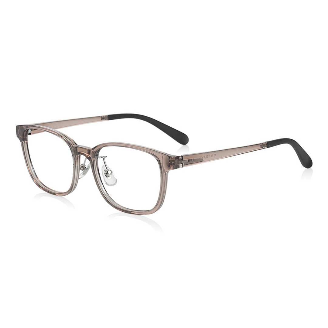 OWNDAYS | ESSENTIAL Light Brown Full Rim Wellington left side