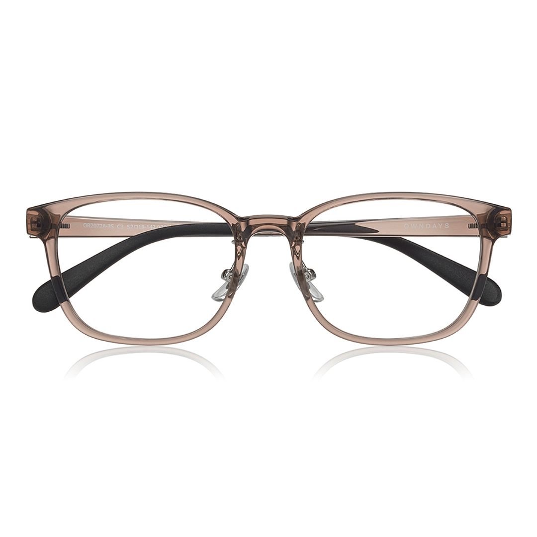 OWNDAYS | ESSENTIAL Light Brown Full Rim Wellington right side