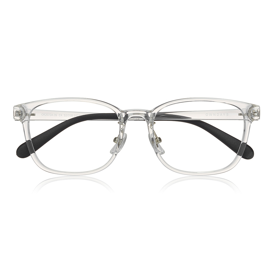 OWNDAYS | ESSENTIAL Crystal Transparent Full Rim Wellington right side