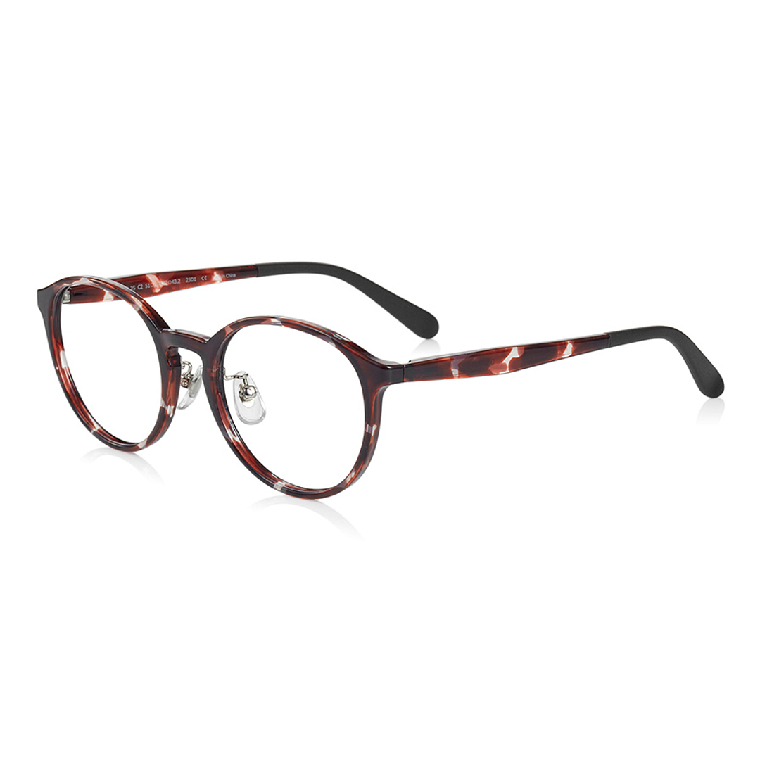 OWNDAYS | ESSENTIAL Brown Demi Full Rim Boston left side