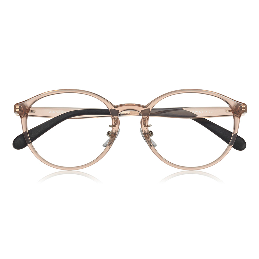 OWNDAYS | ESSENTIAL Clear Brown Full Rim Boston right side