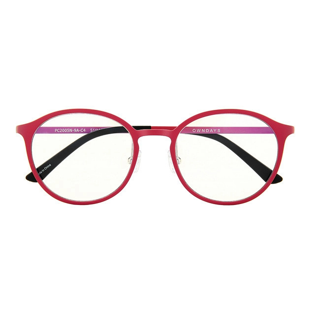 OWNDAYS PC Dark Pink Full Rim Round right side