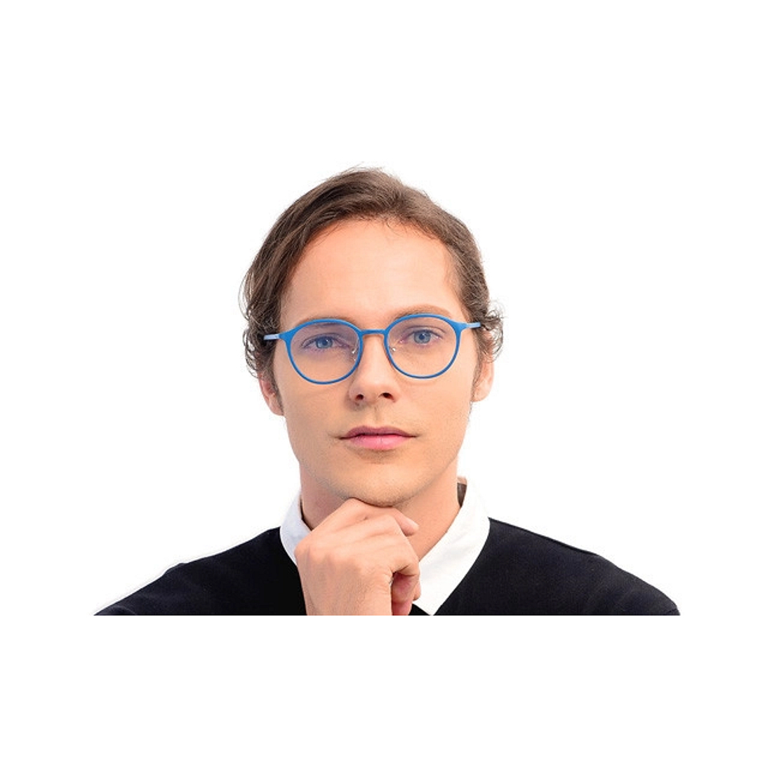 OWNDAYS PC Blue Full Rim Round left side