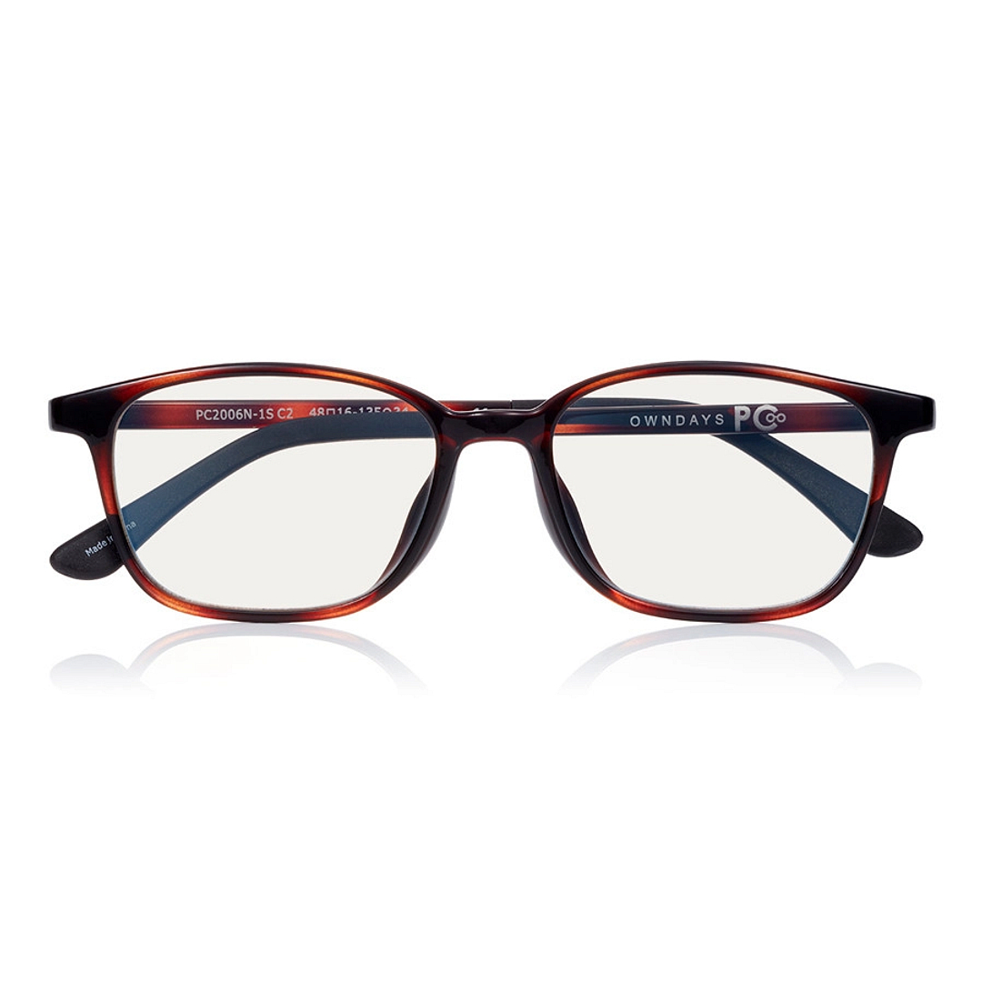 OWNDAYS PC Brown Demi Full Rim Square right side