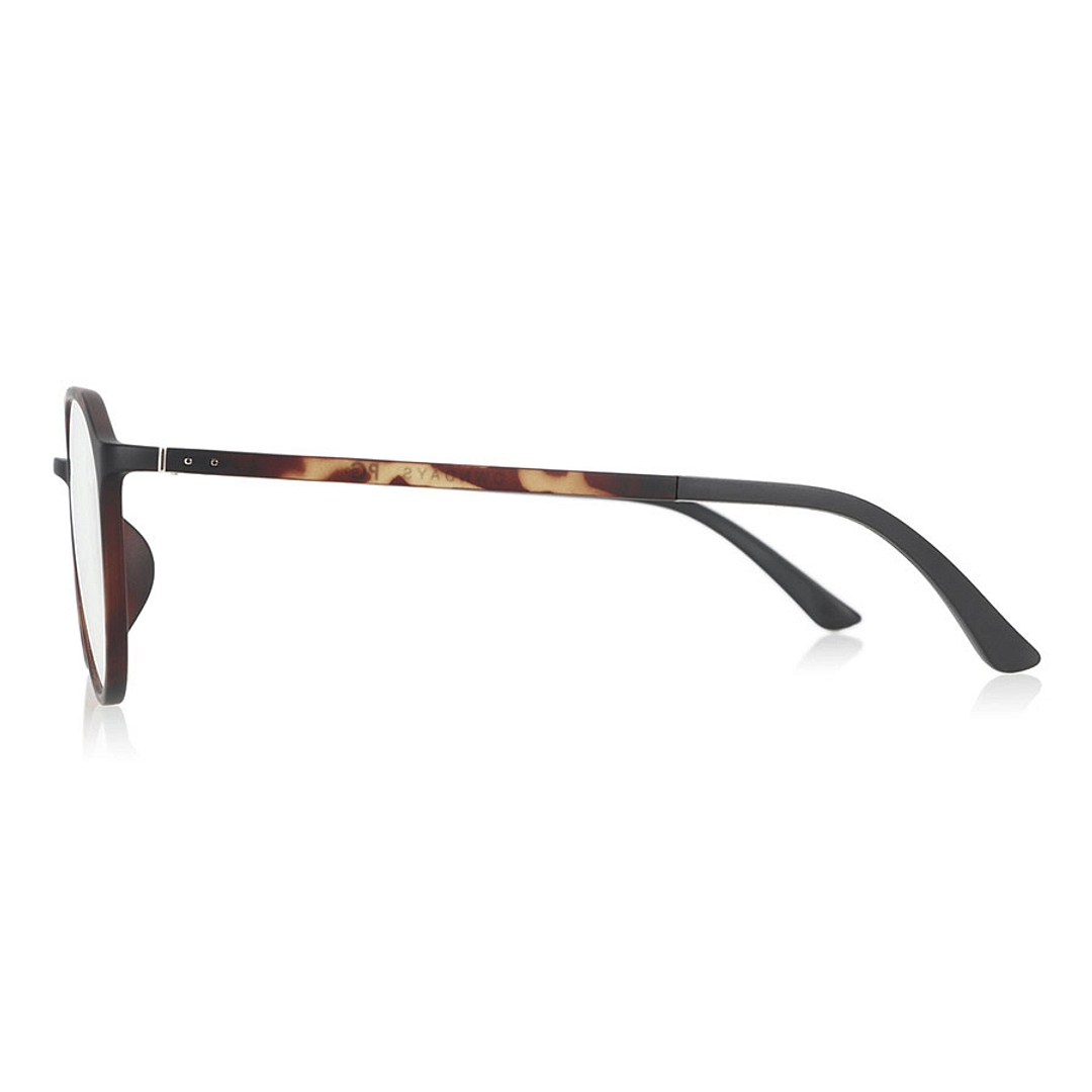 OWNDAYS PC Matte Brown Demi Full Rim Boston left side