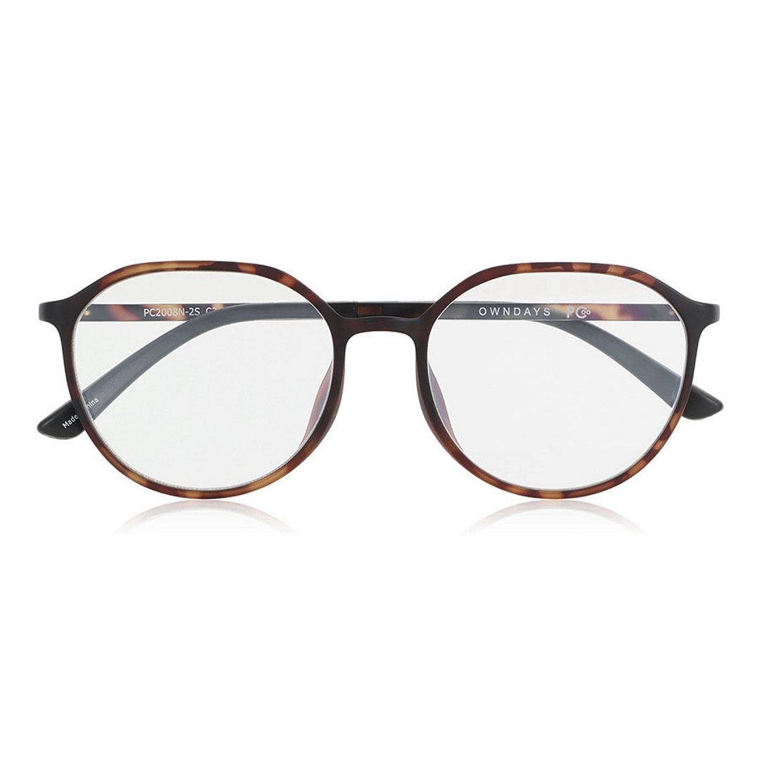 OWNDAYS PC Matte Brown Demi Full Rim Boston right side