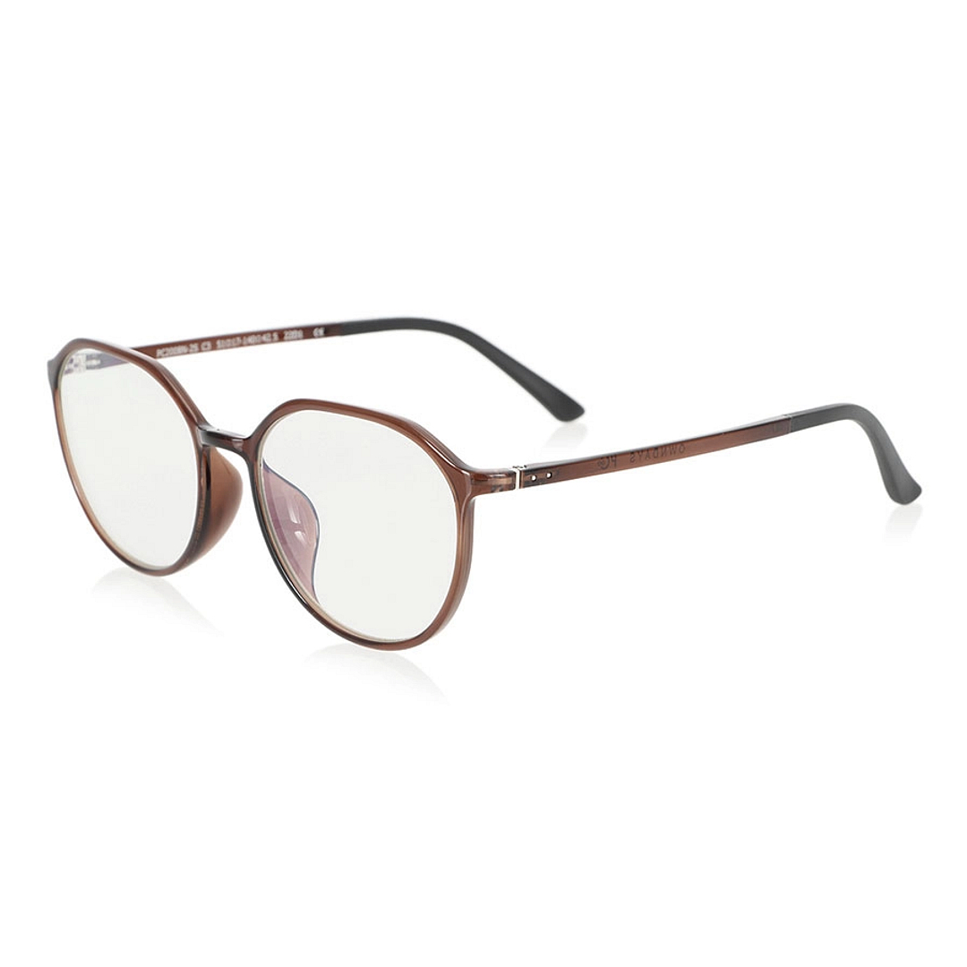 OWNDAYS PC Light Brown Full Rim Boston left side