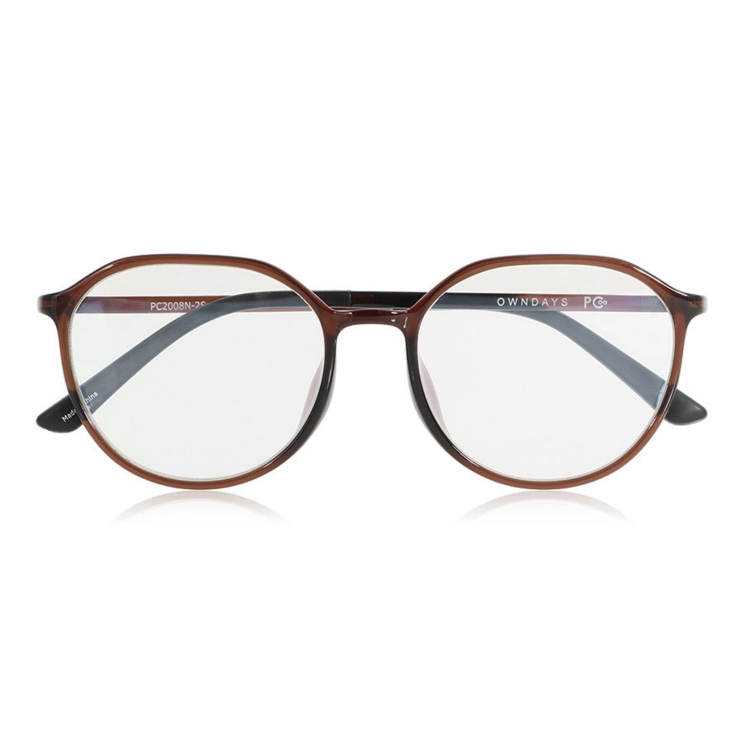 OWNDAYS PC Light Brown Full Rim Boston right side