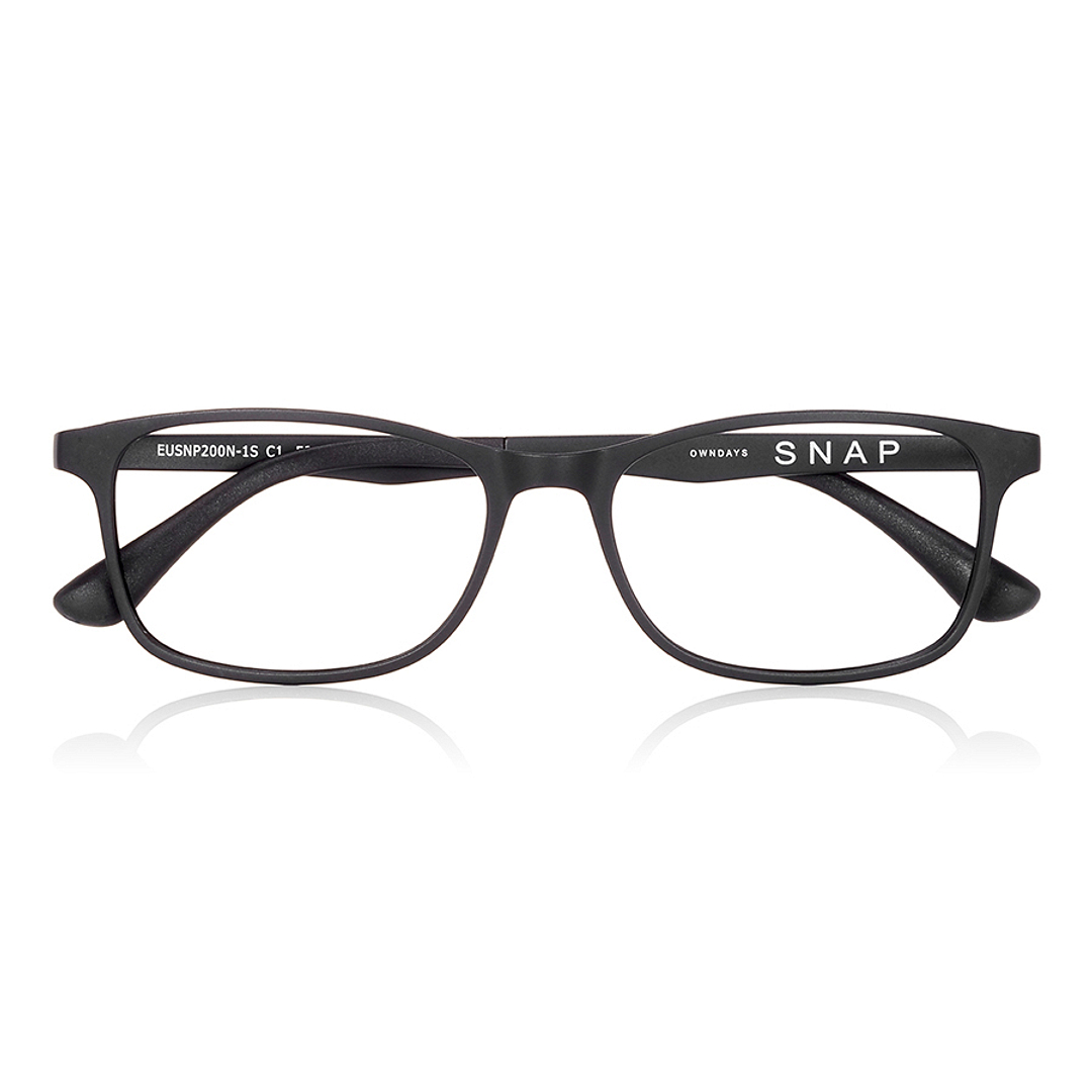 OWNDAYS | SUN Black Full Rim Rectangle left side