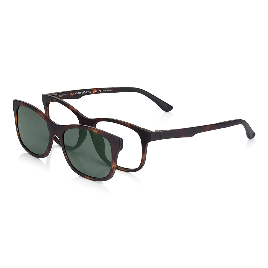 OWNDAYS | SUN Light Brown Full Rim Rectangle left side