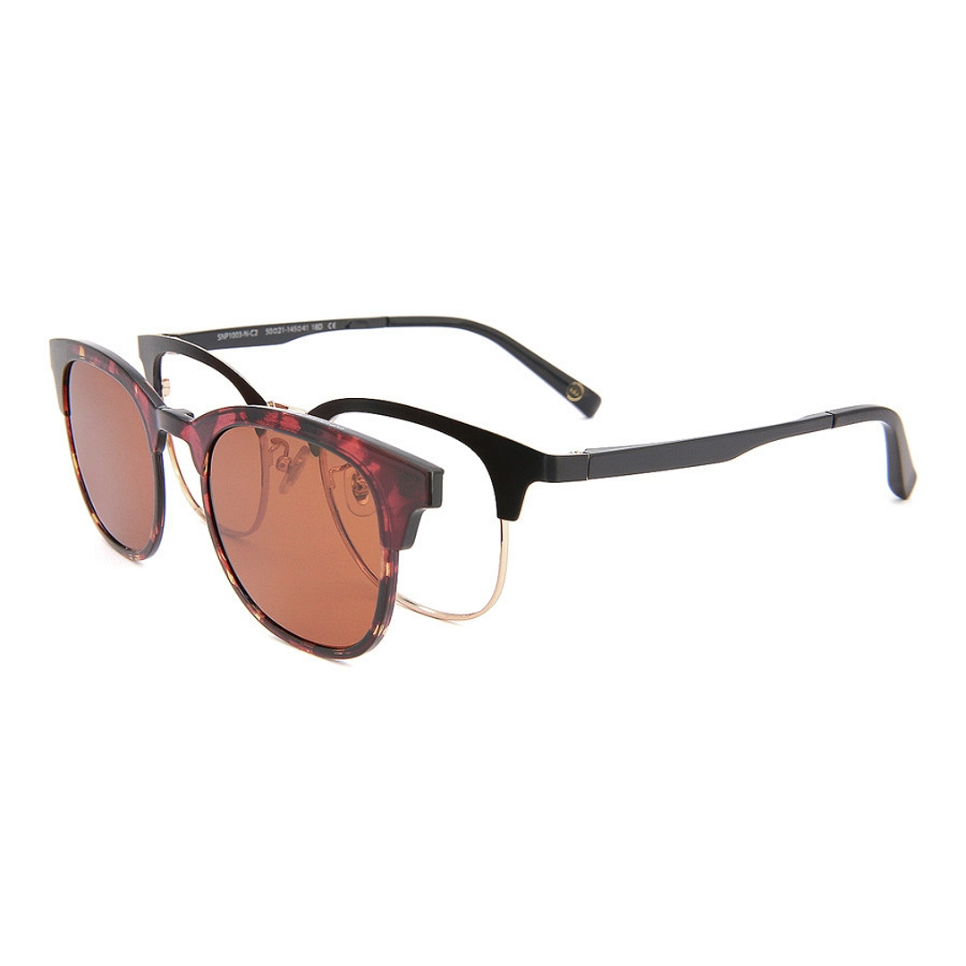 OWNDAYS | SUN Black Half Rim Browline left side