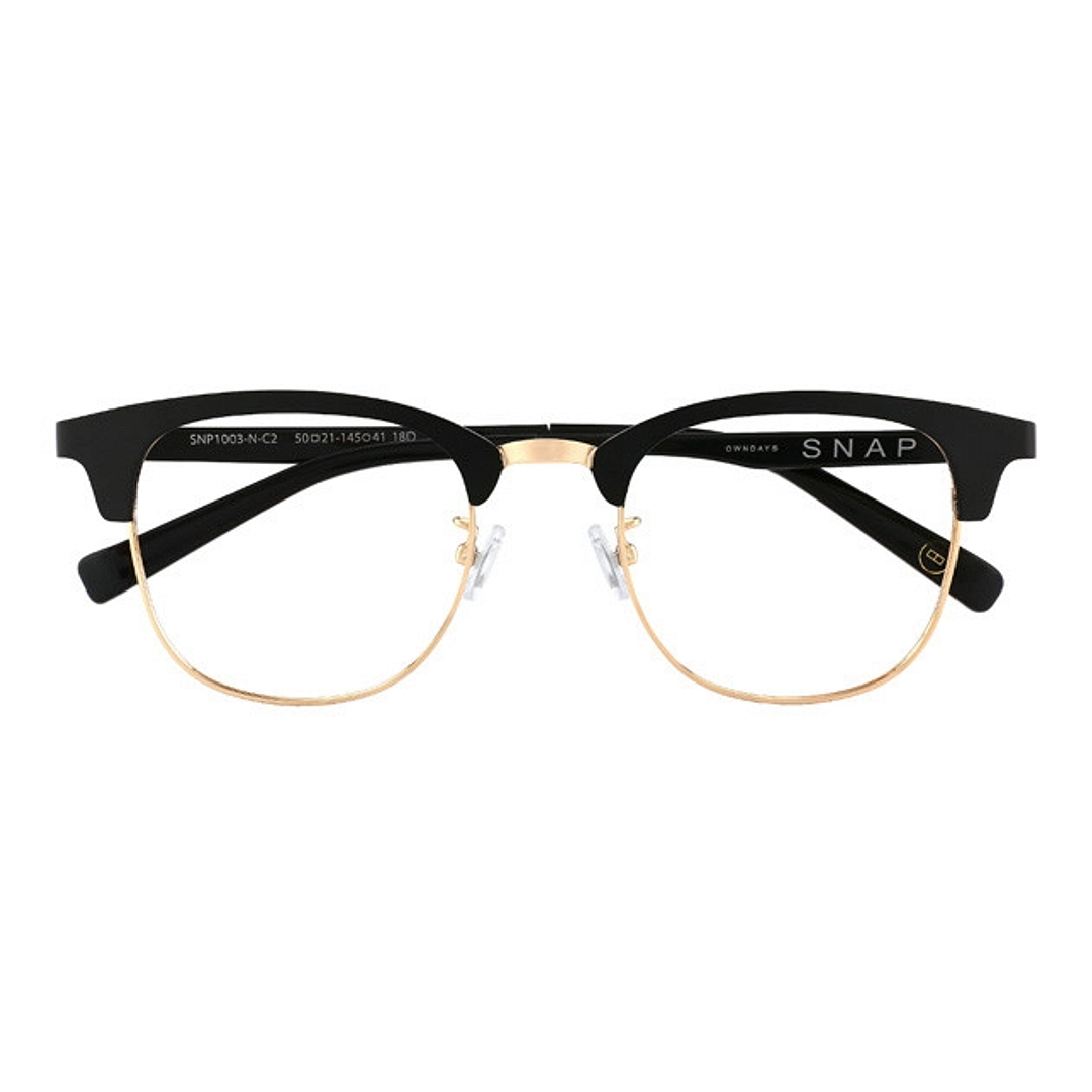 OWNDAYS | SUN Black Half Rim Browline right side