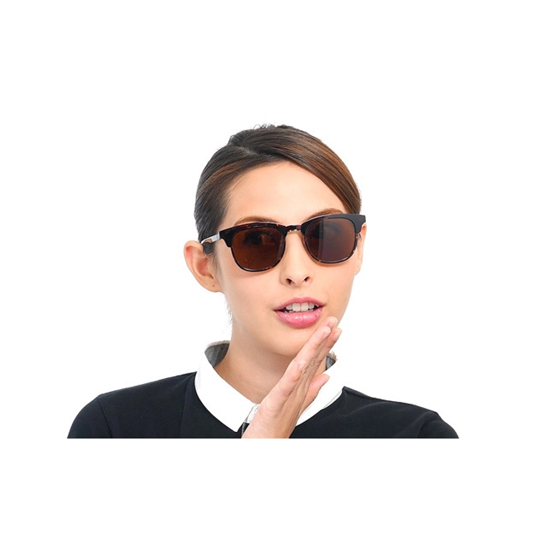 OWNDAYS | SUN Black Half Rim Browline right side