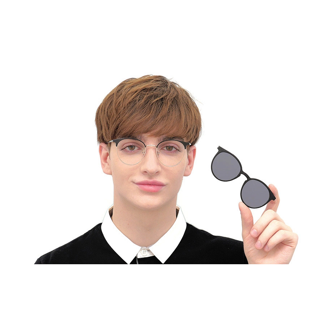 OWNDAYS | SUN Black Full Rim Boston left side