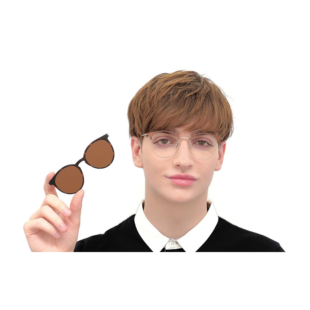 OWNDAYS | SUN Light Brown Full Rim Boston left side