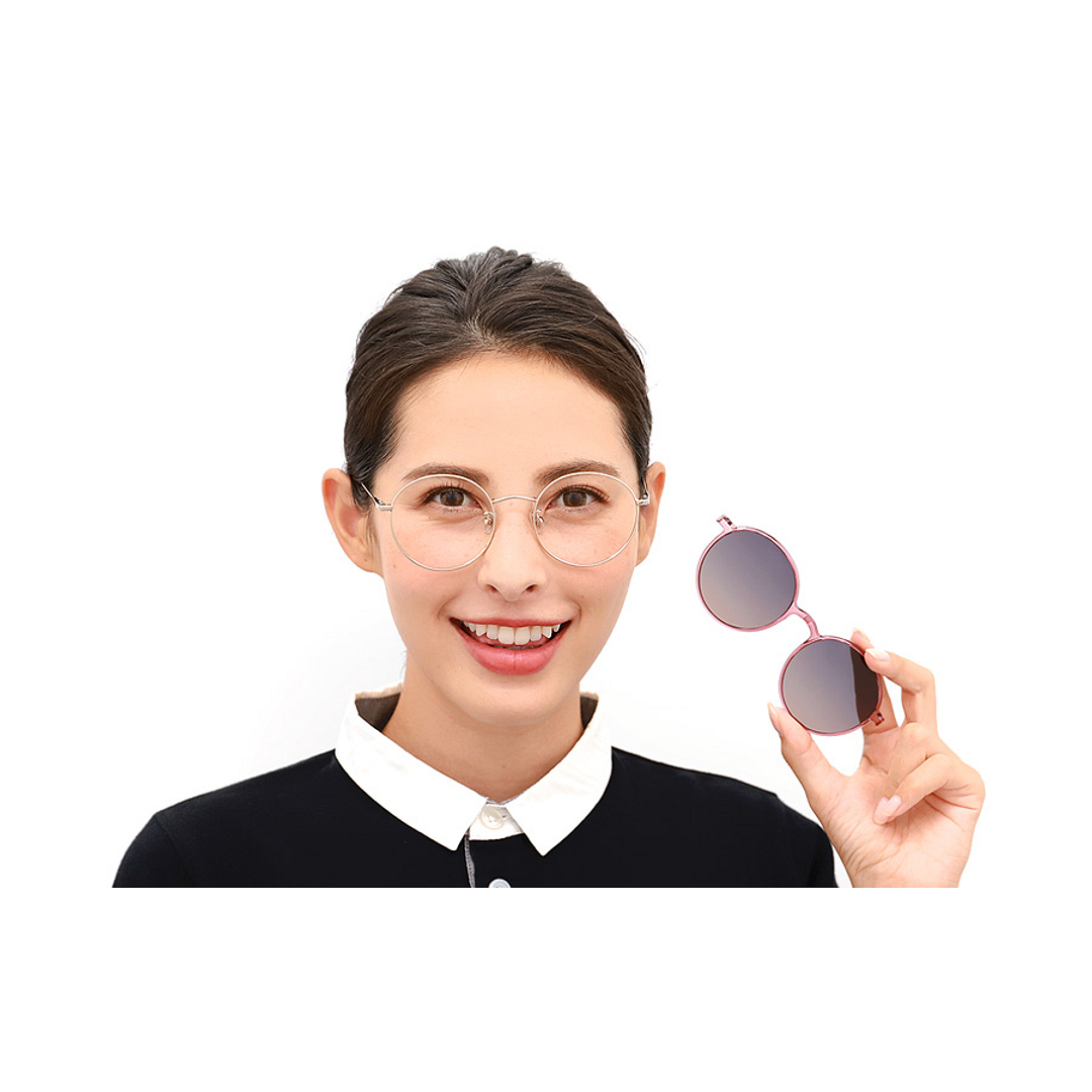 OWNDAYS | SUN Pink Full Rim Round left side