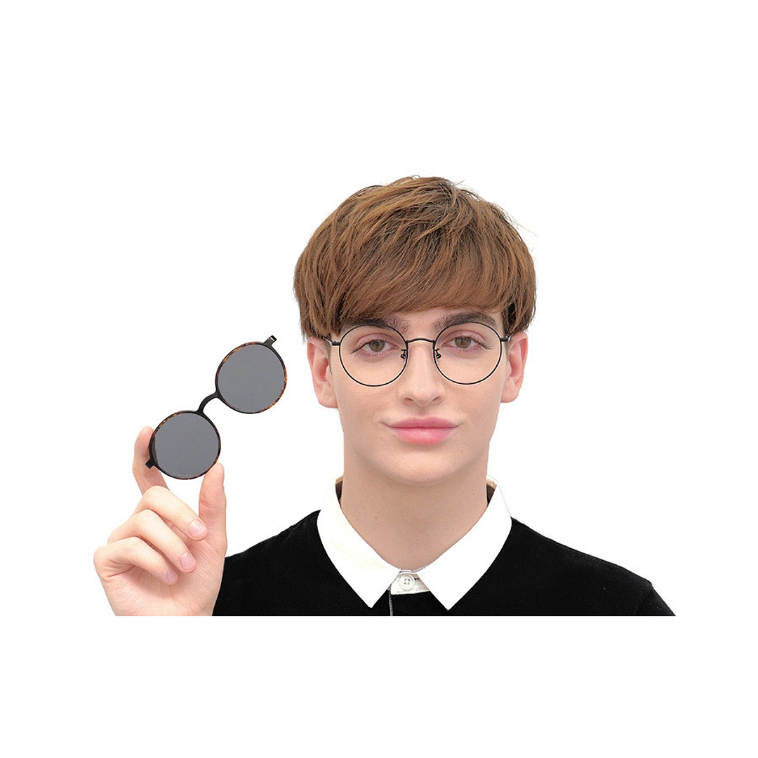 OWNDAYS | SUN Black Full Rim Round left side