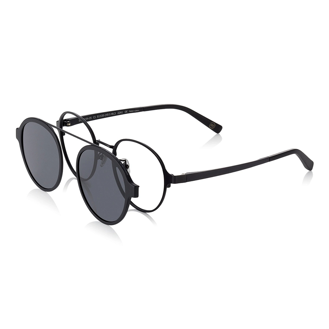 OWNDAYS | SUN Black Full Rim Boston left side