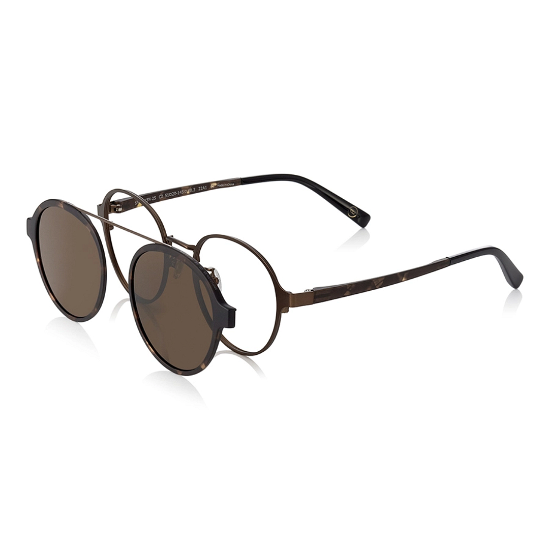 OWNDAYS | SUN Light Brown Full Rim Boston left side