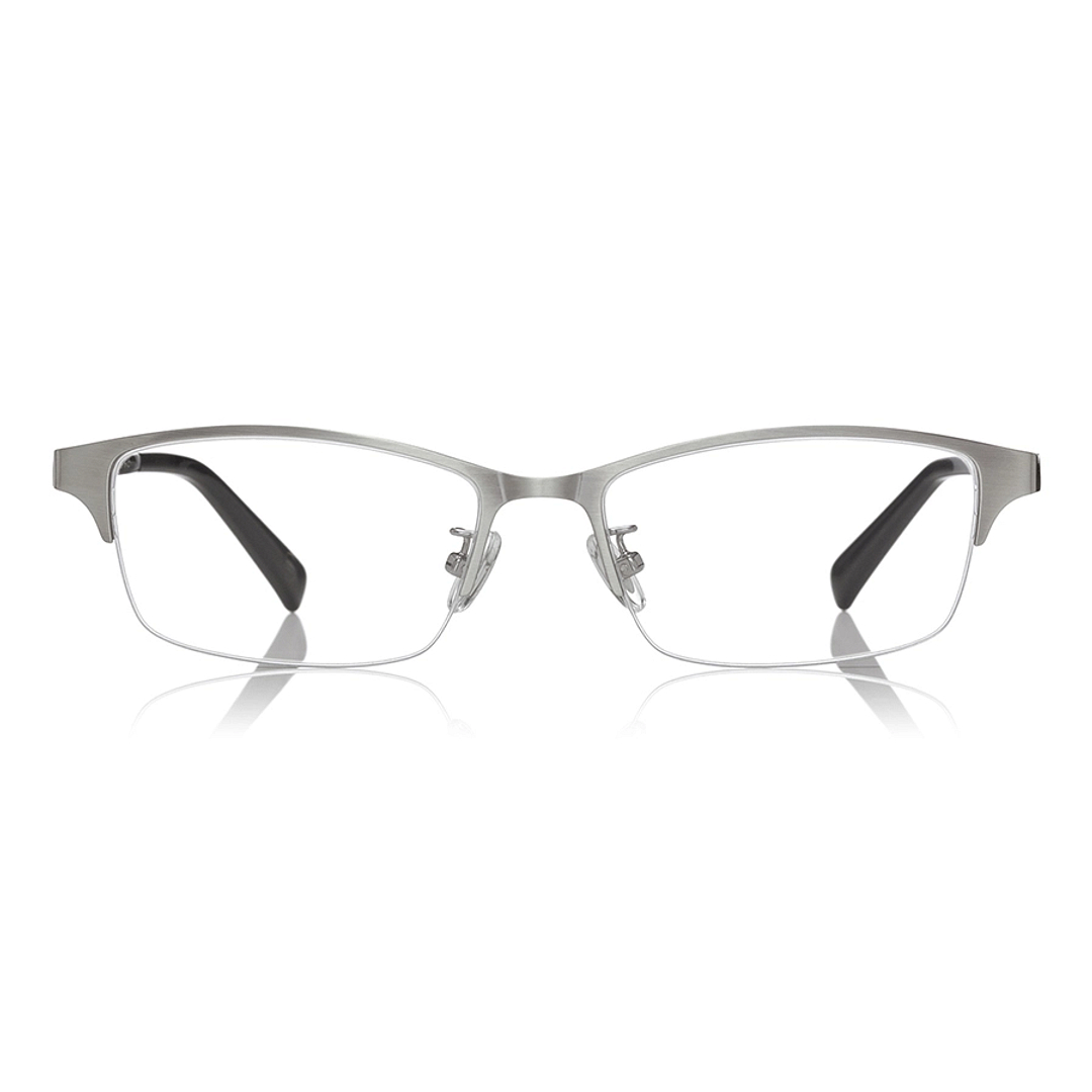 OWNDAYS | SUN Mid Gunmetal Full Rim Rectangle left side