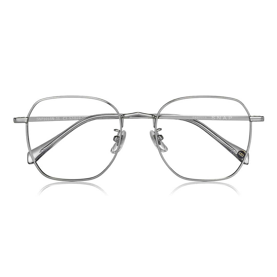OWNDAYS | SUN Silver Full Rim Polygon left side