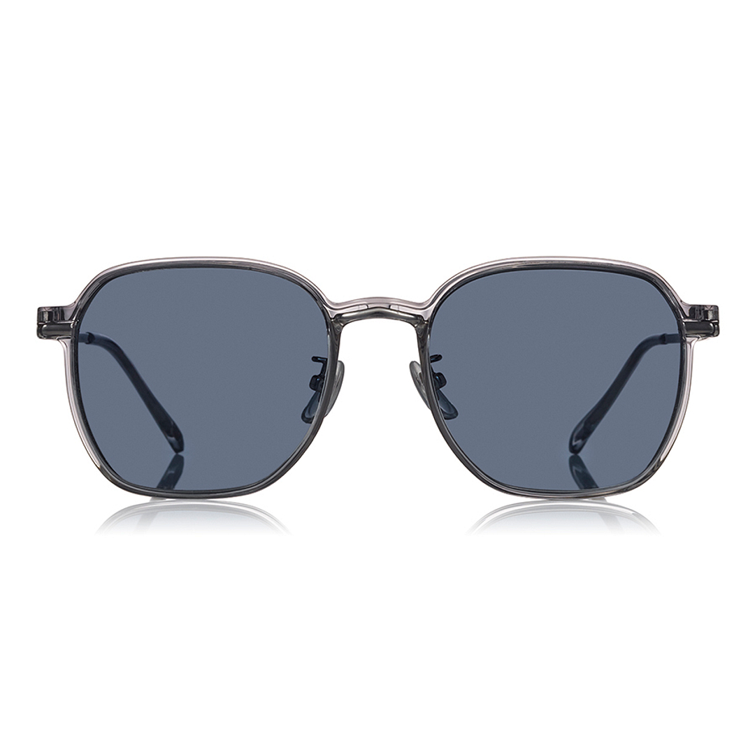 OWNDAYS | SUN Silver Full Rim Polygon left side