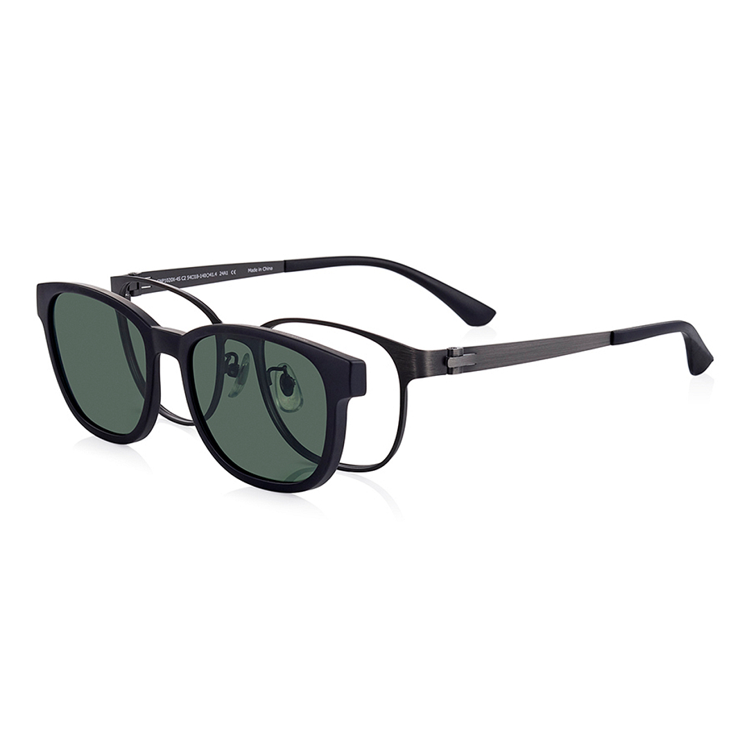 OWNDAYS | SUN Mid Gunmetal Full Rim Wellington left side