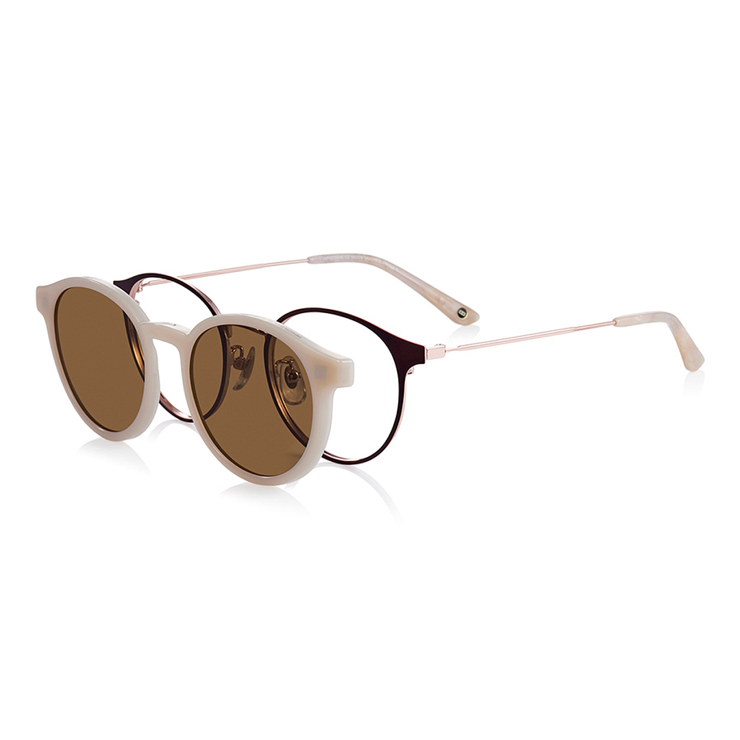 OWNDAYS | SUN Light Brown Full Rim Boston left side