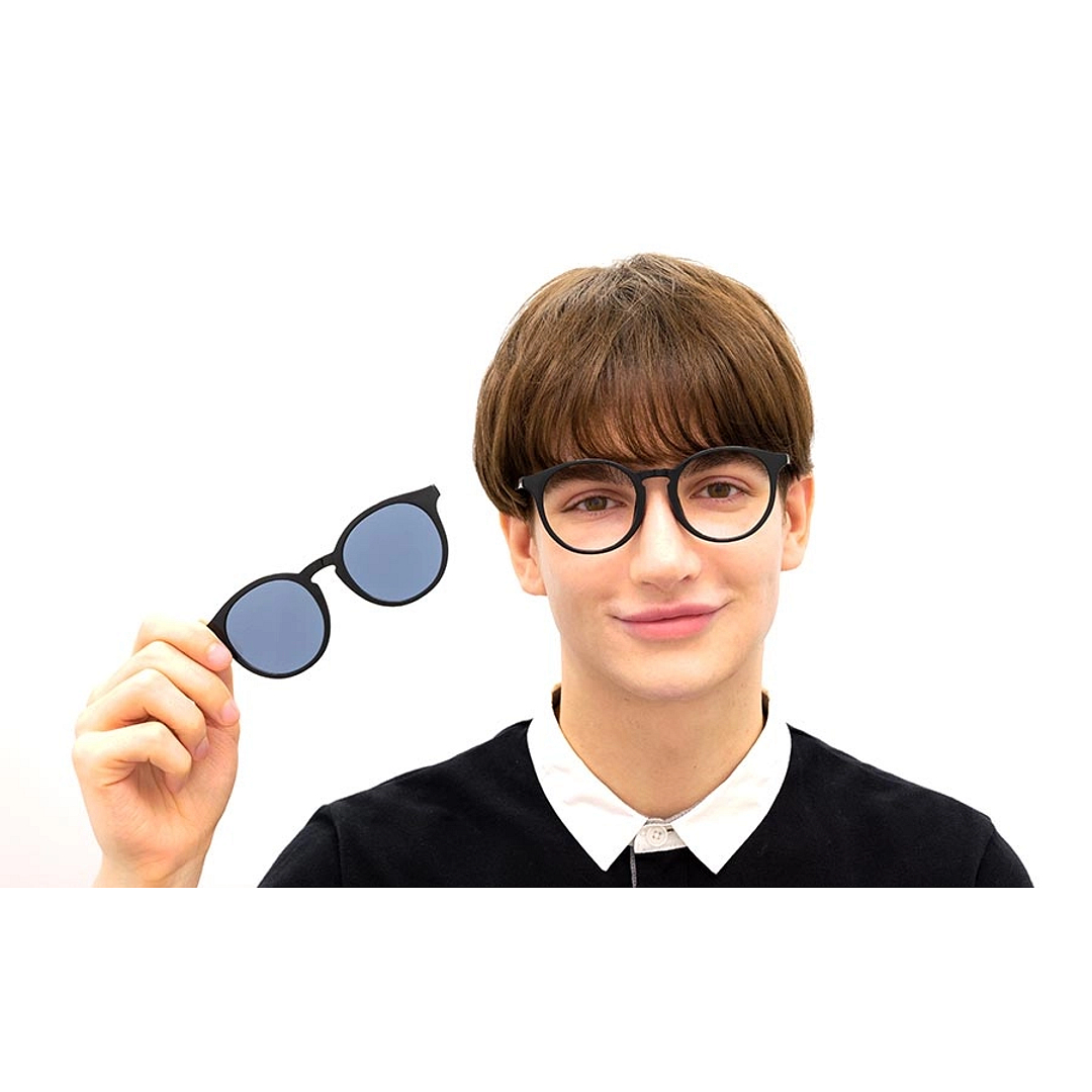 OWNDAYS | SUN Black Full Rim Boston left side