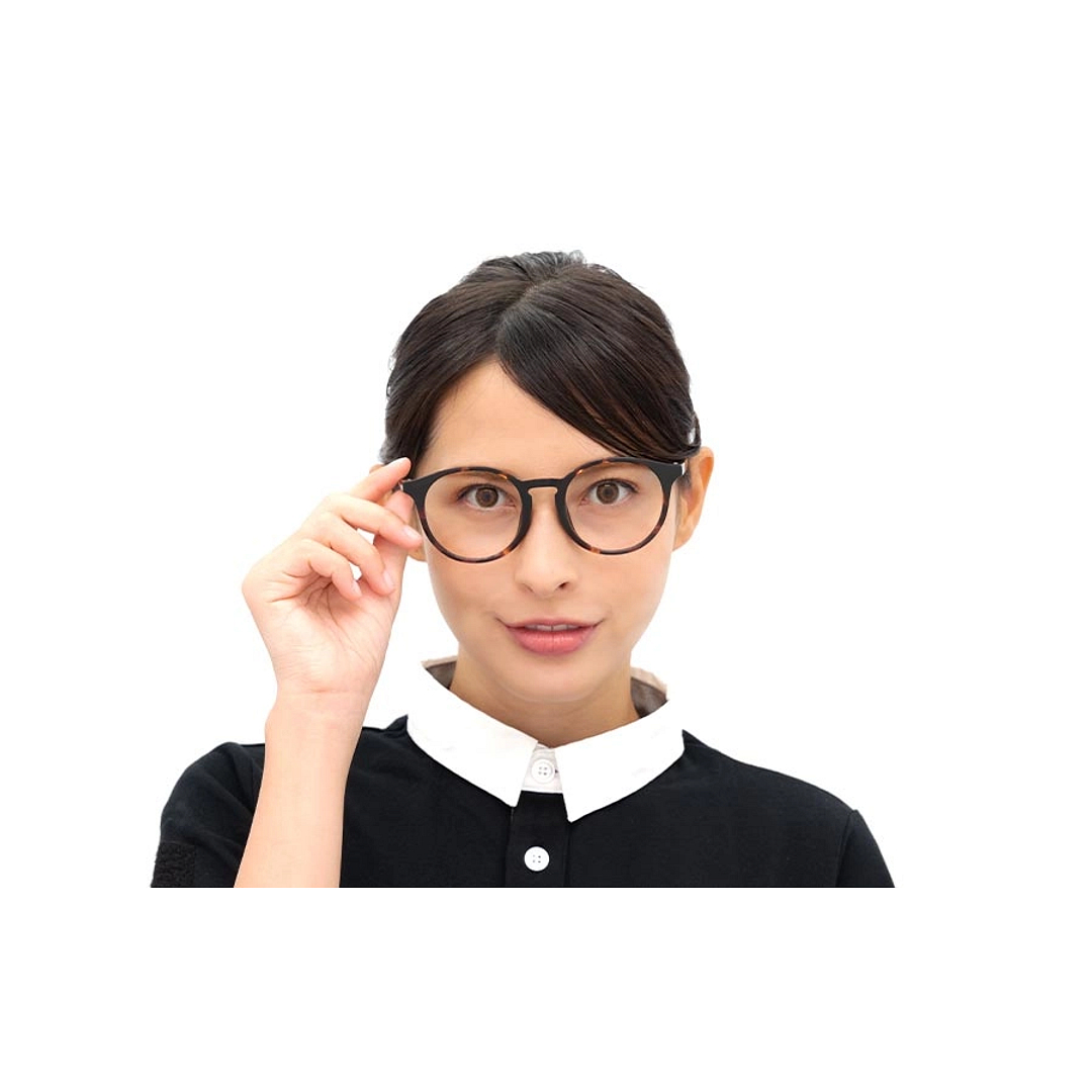 OWNDAYS | SUN Brown Demi Full Rim Boston right side