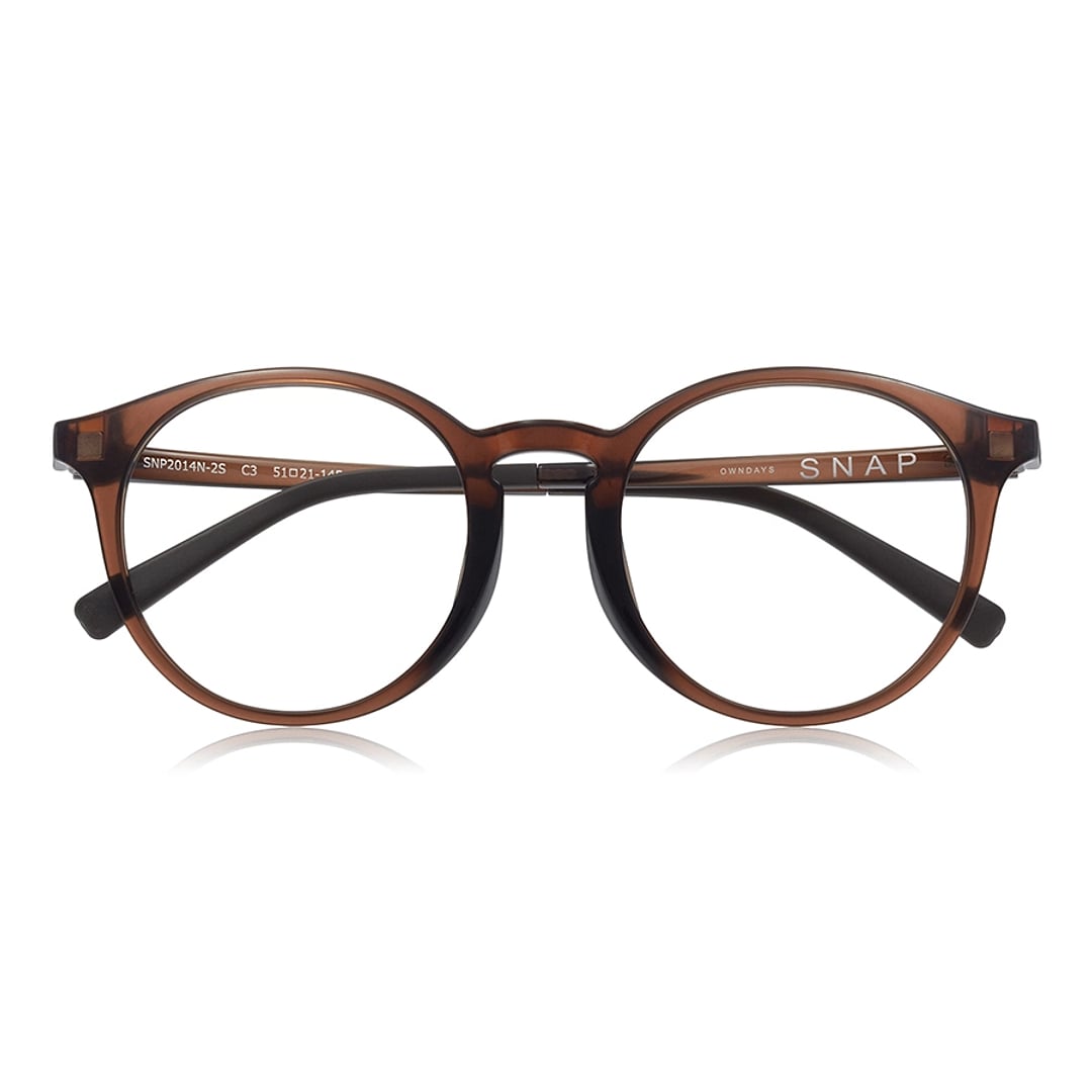 OWNDAYS | SUN Light Brown Full Rim Boston left side