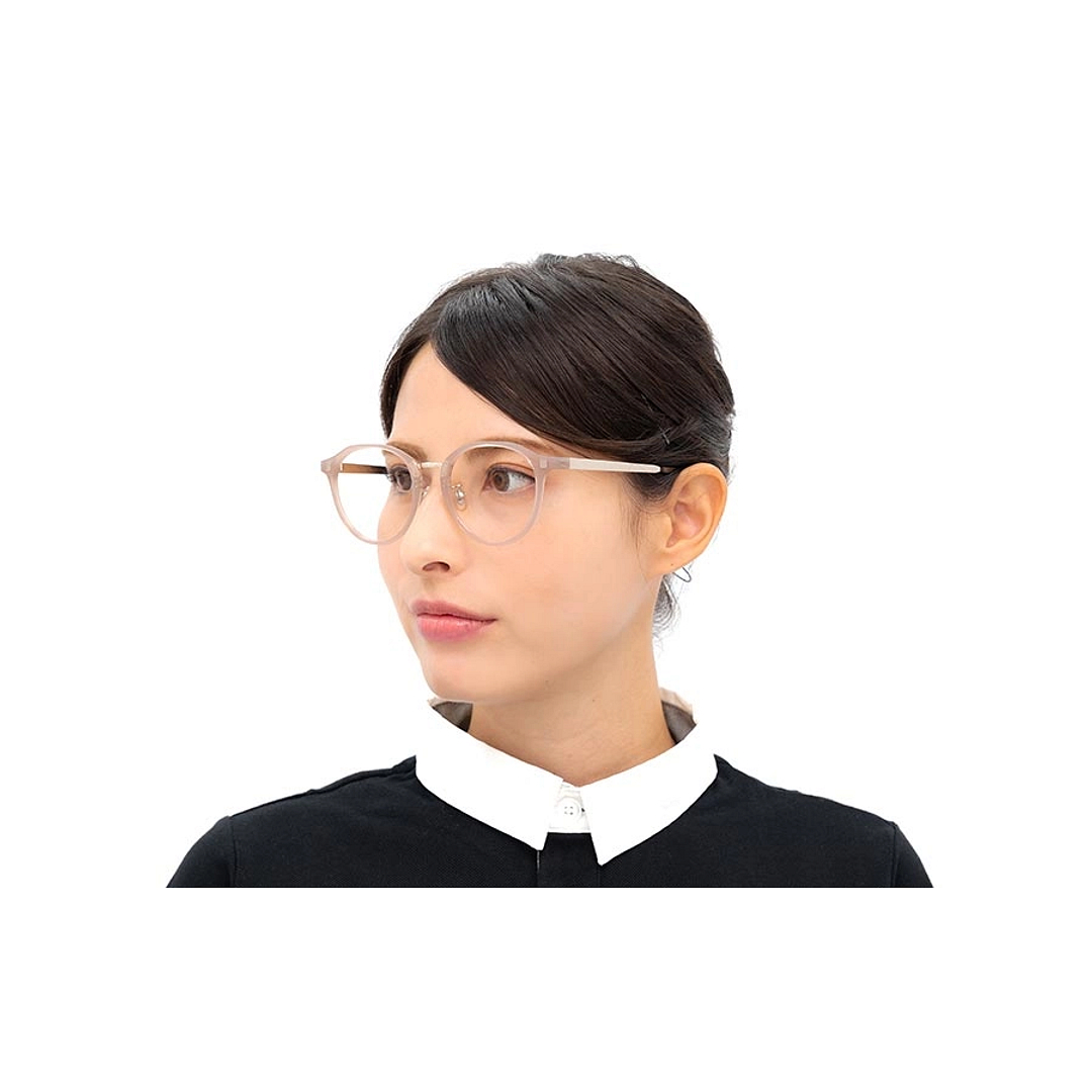 OWNDAYS | SUN Light Pink Full Rim Boston left side