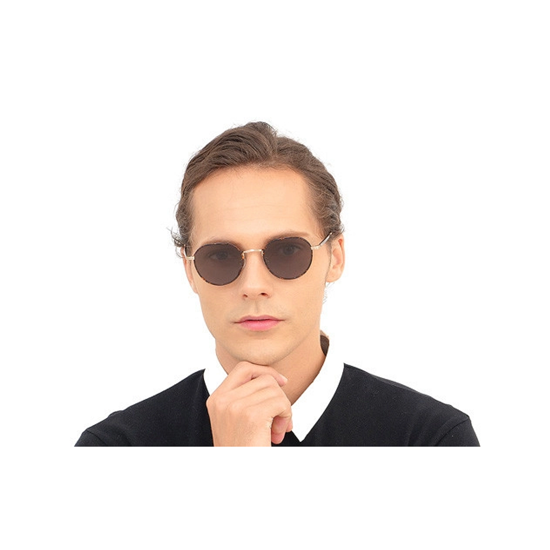 OWNDAYS | SUN Silver Full Rim Round left side