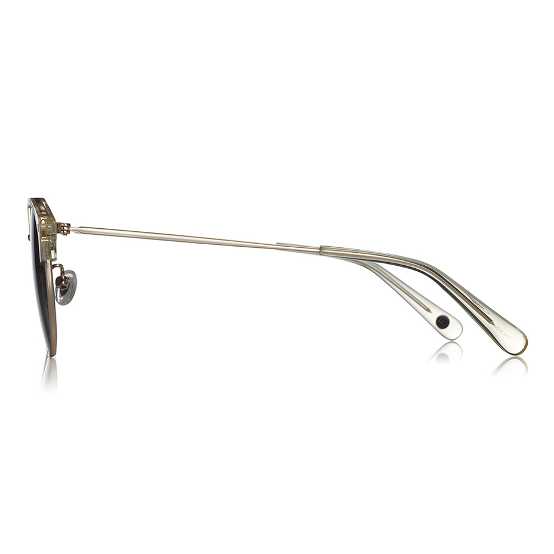 OWNDAYS | SUN Crystal Transparent Half Rim Browline left side