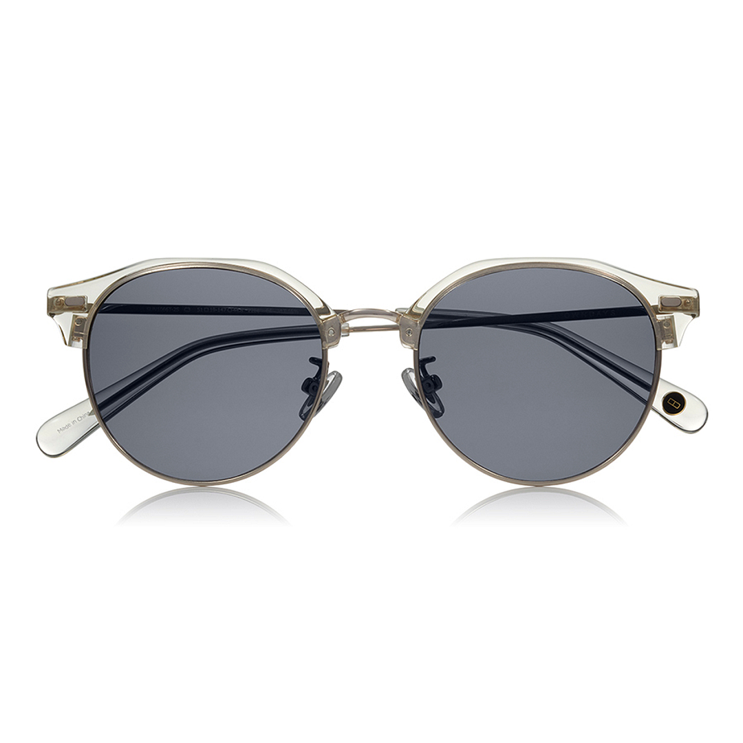 OWNDAYS | SUN Crystal Transparent Half Rim Browline right side