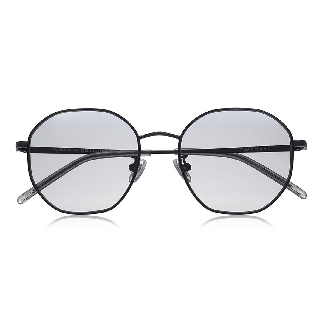 OWNDAYS | SUN Black Full Rim Polygon right side