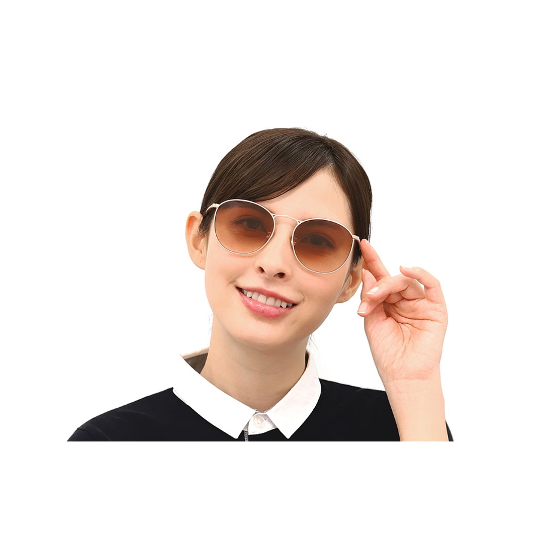 OWNDAYS | SUN Pink Transparent Full Rim Round left side